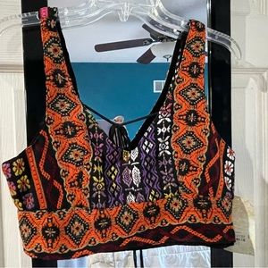 Angie boho crop top NWT